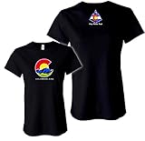Colorado Flag Shirts - Ladies Cut Big C Logo Shirt - Black - Colorado Shirt