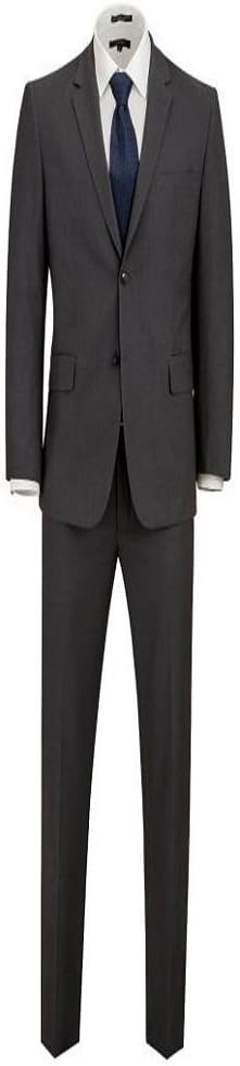 Angelo Rossi Men's Solid Modern Fit Suit (40R, 04-Charcoal)