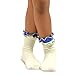 TeeHee Little Girls Cotton Double Ruffle Crew Socks 6 Pair (6-8 Years, Solid_Ruffle)
