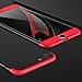 iPhone 7 Case, AICase 3 in 1 Ultra Thin and Slim Hard PC Case Anti-Scratches Premium Slim 360 Degree Full Body Protective Cover for Apple iPhone 7 (4.7'') 2016 Release (Black+Red)