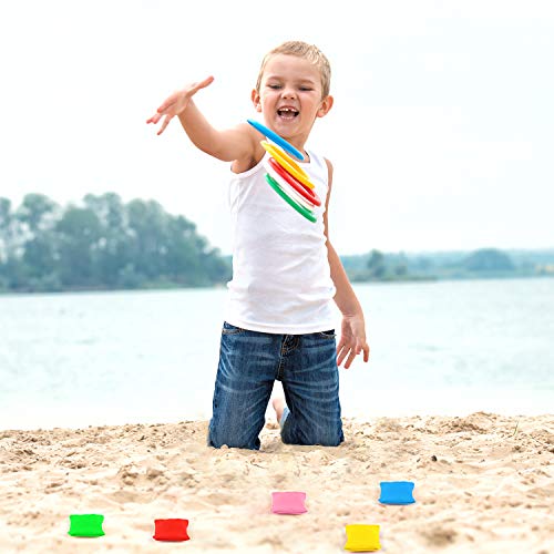 FEPITO Bean Bags Games Supplies for Outdoor Team Games Sports Days Ring Toss Game Favors (2 in 1 (20pcs)) - Thumbnail 3