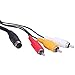ZYJ-AWASA 2 Packs 6ft Replacement Composite RCA Audio Video AV Connection Cord Cable For Sega Genesis 2 Genesis 3 RCA Composite Cable AV Cable for MK1461 MK1631 Consoles,Set of 2