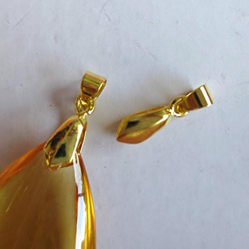 #Gold 14mm-50pcs - Silver/Gold Plated Jewelry Findings Bail Connector Bale Pinch Clasp of Pendant