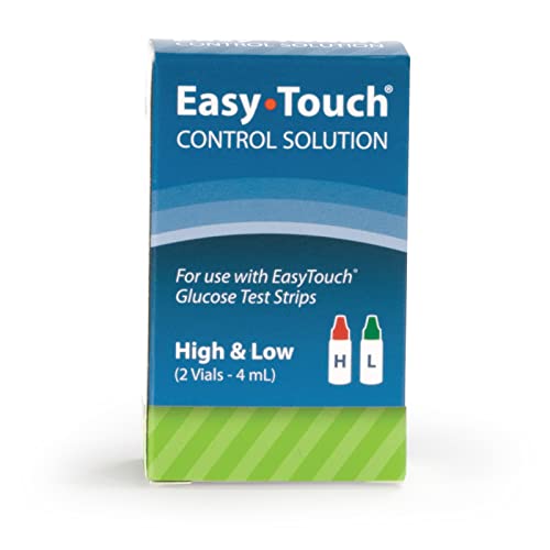 EasyTouch Control Solution Glucose Monitor Kit Hi & Low 2 Vials, 4