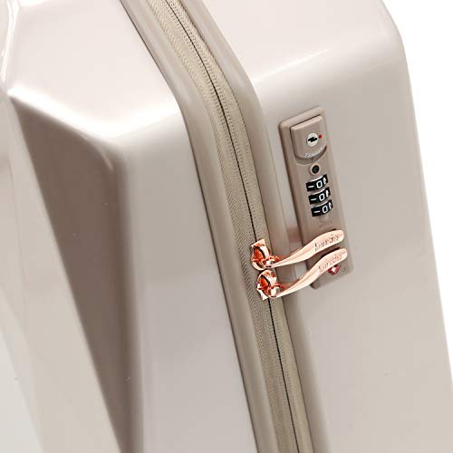 kensie Women's 3D Gemstone TSA Lock Hardside Spinner Luggage, Rose Gold