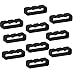 TenCloud 10-Pack Replacement Black Silicone Secure Band Holders Keepers Fasteners Loop for Garmin Forerunner 225 Watch