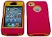 Iphone 4 4S Body Armor Defender - Comparable to Otterbox Defender + 1pc 3ft data cable (Hot Pink on Yellow)