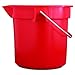 Rubbermaid Commercial Products BRUTE 3.5 Gallon Round Bucket Red Heavy-Duty Construction for Professional/Janitorial Cleaners