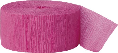 Hot Pink Crepe Paper Streamer