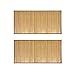 mDesign Water-Resistant Bamboo Floor Mat for Bathroom - Pack of 2, Large, Natural