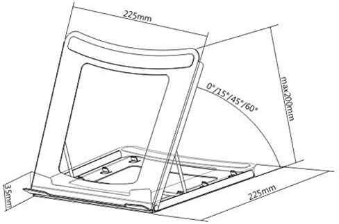 Properav Steel Portable Ergonomic Laptop Stand for Windows & Mac devices such as Dell, Toshiba, HP, Samsung, MacBook - Image 5