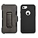 iPhone 7 / iPhone 8 Cover | 2-in-1 Screen Protector & Holster Case | Full Body Military Grade Edge-to-Edge Protection with carrying belt clip | Drop Proof Shockproof Dustproof | Black / Black