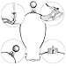 URATOT 3 Pack 8 Inch Silver Lamp Harp Holder Lamp Shade Harp, Saddle Base and Lamp Finial for Table and Floor Lamps (Silver)