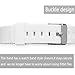 allbingo Fitbit Flex Adjustable Wristband - Fitbit Flex Silicone Replacement Secure Band with Chrome Watch Clasp and Fastener Buckle - Fix The Tracker Fall Off Problem (White x 1)