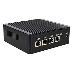 Fanless-Firewall-Micro-ApplianceMini-PC-with-4x-Intel-Gigabit-NicsDDR3L-4GB-RAM-32GB-mSATA-Support-25-inch-SATA-Internal-SSDHDDIntel-Celeron-Quad-Core-J1900-4x-LANVGAHDMI ANDAQI 4 Port, Fanless Firewall Micro Appliance/Mini PC, YC049, Intel Celeron Quad Core J1900, DDR3L 4GB RAM 64GB mSATA…