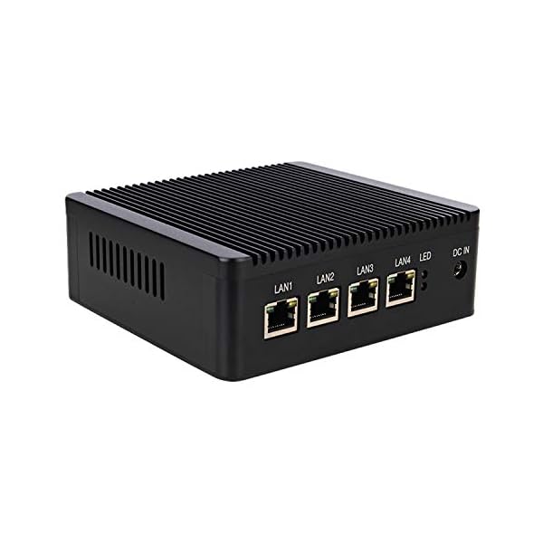ANDAQI 4 Port, Fanless Firewall Micro Appliance/Mini PC, YC049, Intel Celeron Quad Core J1900, DDR3L 4GB RAM 64GB mSATA…