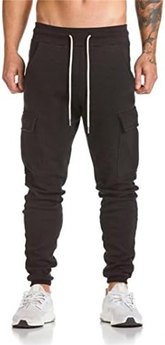 Hot Sale! ❤️ Men Trousers, Neartime Casual Pants Harem Sweatpants Personality Side Pocket Slim Drawers Jogger Dance Sportwear Baggy Slacks (❤️AsianL, Black)
