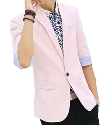 Amazon Richie Rosa テーラードジャケット パステルカラー オフィス