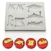 SAKOLLA Graduation Cake Fondant Mold - Graduation Cap/Diploma Silicone Mold Cupcake Toppers Chocolate Candy Mold for Graduate Themed Party Cake Decoration Supplies
