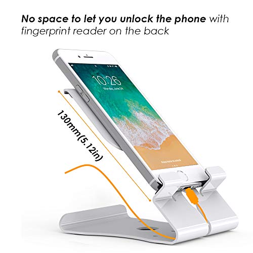 Beelta iPhone Stand, Android Cell Phone Stand, Tablet Stand for iPad (Up to 11 inch), Kindle E-Reader, Desk Accessories, White, BSC702W - Thumbnail 6