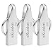 uKuiden 3PCS USB 2.0 Flash Drive 32GB Metal with Key Ring - Silver