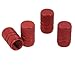 uxcell Vehicle Red Tire Valve Stem Textured Covers Alloy 4 Pcs