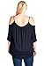 Modern Kiwi Solid Off-The-Shoulder High Low Plus Size Tunic Top Black 1X