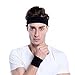 Beace Sweatband Sports Headband/Wristband for Men & Women - 3PCS / 6PCS Moisture Wicking Athletic Cotton Terry Cloth Sweatband for Tennis, Basketball, Running, Gym, Working Out