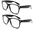 2 Pairs Reading Glasses - comfortable stylish simple readers (2 black pair, 1.5 x)
