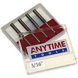 Anytime Tools 3/16" Diamond Chainsaw Sharpener Burr 1/8" Shank, 4 Pack