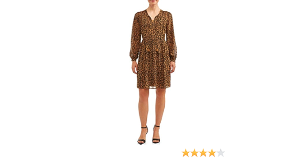 Time and tru leopard dress Clearance