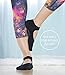 2 Pairs ♥ RAE YOGA Barre Pilates Non Skid Bella Full Toe Grip Socks ♥ Bamboo Barefoot Feel (S-M, Black)