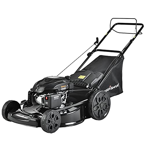 PowerSmart Lawn Mower, Gas Lawn Mower, 22inch Push Mower, 200cc Self Propelled Lawn Mower, 5