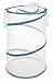 Whitmor 18 Inch Collapsible Hamper White with Blue Trim