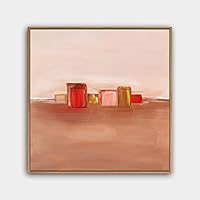 Framed Canvas Wall Art Abstract Canvas Prints Home Artwork Decoration for Living Room,Bedroom - 16x16 inches