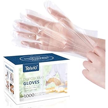Amazon.com: Disposable Gloves, 1000 Pcs Plastic Gloves for