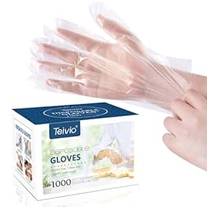 Amazon.com: Disposable Gloves, 1000 Pcs Plastic Gloves for
