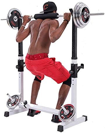 多機能スクワットラックスタンドバーベルラック調整ナットベンチプレスフレーム屋内屋外ジムフィットネスストレッチトレーニング最大負荷560ポンド