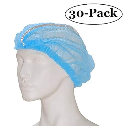 Envilean {{ Pack of 30 }} Disposable, Hair Net Non-Woven Hair Cover Comfort Protection Suitable for Saftey Use for All Men & Women