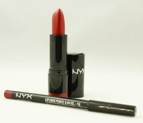 NYX Extra Creamy Round Lipstick 513 Electra+slim Lip Pencil 817 Hot Red Set