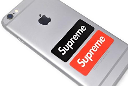 iCLEANZY [2-Pack] Microfiber Screen Cleaner Sticker (Supreme Inspired) for Smartphones, iPhone, Android, Tablets, iPad, Camera, Laptop Screens