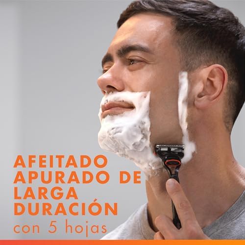 Fusion5 Cuchillas de Afeitar Hombre, Pack de 12 + Colgante