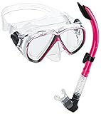 Phantom Aquatics Velocity Scuba Snorkeling Mask Snorkel Set, Pink