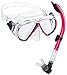 Phantom Aquatics Velocity Scuba Snorkeling Mask Snorkel Set, Pink