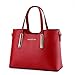 Fashion Road Genuine Leather Womens Shoulder Bags Top-Handle Handbag Tote Purse Bag WineRed
