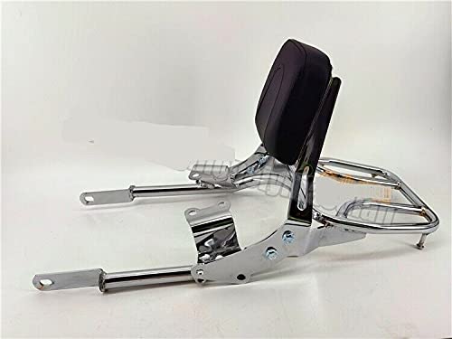 Dossier Sissy Bar pour siège arrière de Triumph Bonneville T100 T120 Street Speed Twin Scrambler 17-22 (Chrome argent)