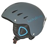 Lucky Bums Snow Sport Helmet, Matte Steel/Blue, Large