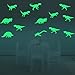 ufengke 9-pcs Dinosaurs Wall Decals Fluorescence Stickers Glow in The Dark, Children's Room Nursery Removable Wall Stickers Murals
