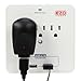 Amalen UL Certified Wall Mount Power Surge Protector with 3 AC Outlet Plug + 2 USB Charger Ports (2.1A) + Holder
