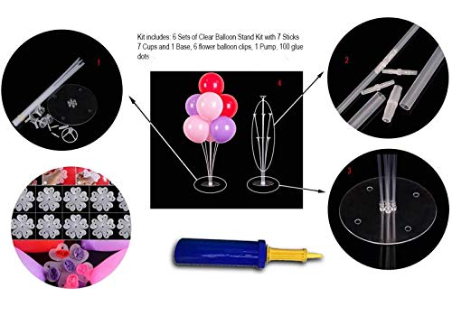 6 Available+Complete+Convenient+Balloons+Centerpiece